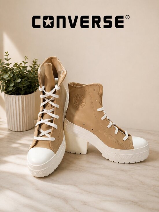 Converse Shoes - Converse Chuck 70 De Luxe Heel Tan Leather Platform BootA15470C Wom 9.5/mens 7.5